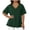 zz-Green, variant on QIUOMBBP Womens Plus Size T Shirts Short Sleeve V Neck Split Side Solid Shirt Relaxed Fit Casual Summer Beach Tops Light Blue L