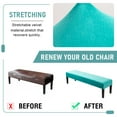 thumbnail image 5 of Stretch Dining Bench Cover, Velvet Bench Slipcover Removable Washable Dining Room Bench Covers Soft Bench Seat Protector with Elastic Bottom for Kitchen Bedroom-Gold-Large, 5 of 8