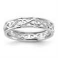 thumbnail image 4 of Auriga Fine Jewelry 925 Sterling Silver Carved Band Ring for Women Size 6, 4 of 6