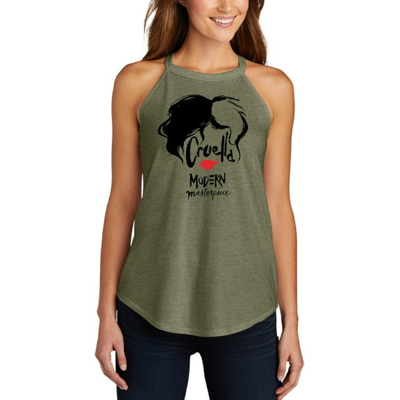 Cruella Modern Masterpiece - Juniors High Neck Tank Top