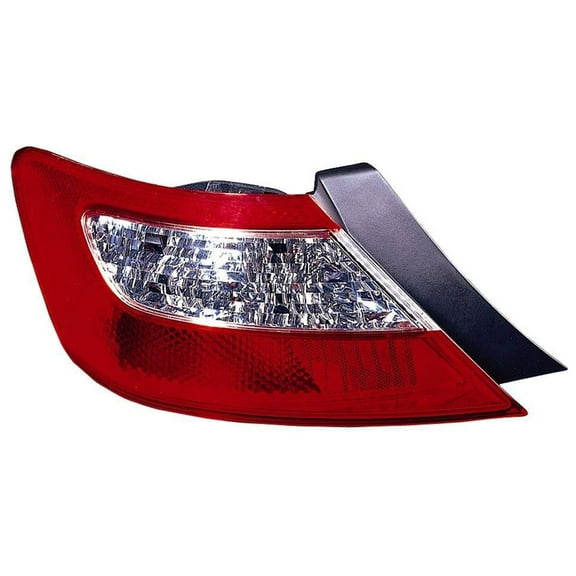 KAI New CAPA Certified Standard Replacement Driver Side Tail Light Lens And Housing, Fits 2006-2008 Honda Civic Coupe