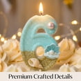 thumbnail image 4 of Goleeg Birthday Candles Number 6 Candle,Handmade Shell Candle Cake Topper, Beach Theme Finding Birthday Party Favors Decorations, 4 of 6