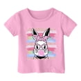 thumbnail image 4 of XDZJLR T-Shirts Filles Enfants Graphique de Pâques Coupe Ample Manches Courtes Col Rond pour Garçons 12-13 Ans, 4 of 4