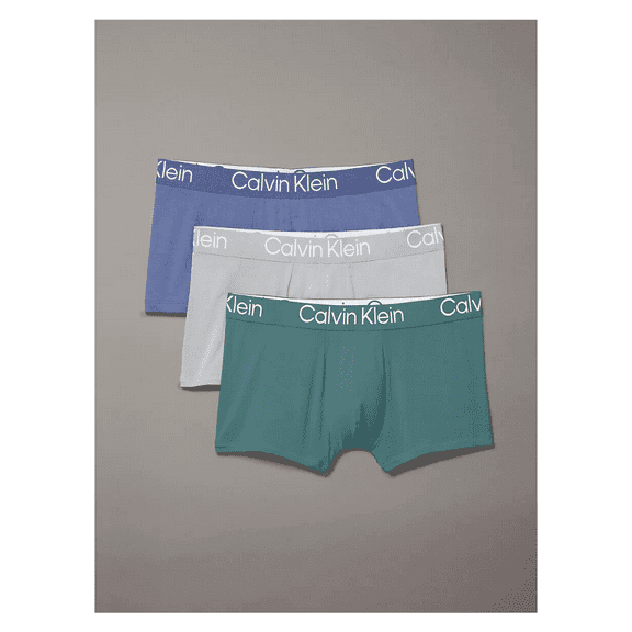 Calvin Klein Men's Ultra-Soft Modern 3-Pack Trunk, Multi, Small