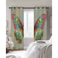 thumbnail image 4 of Vintage Butterfly Blackout Curtains for Bedroom Living Room Darkening Curtains 63 Inches Long Colorful Retro Butterflies Watercolor Window Curtain 2 Panels Set Window Treatment Grommet Drapes 42"x63", 4 of 9