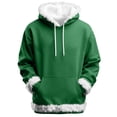 thumbnail image 2 of Vetsdori Mens Christmas Hoodies Holiday Sweatshirts Pullover Hooded Gift Long Sleeve Vacation Plain Fleece Tops for Men XMS, 2 of 9