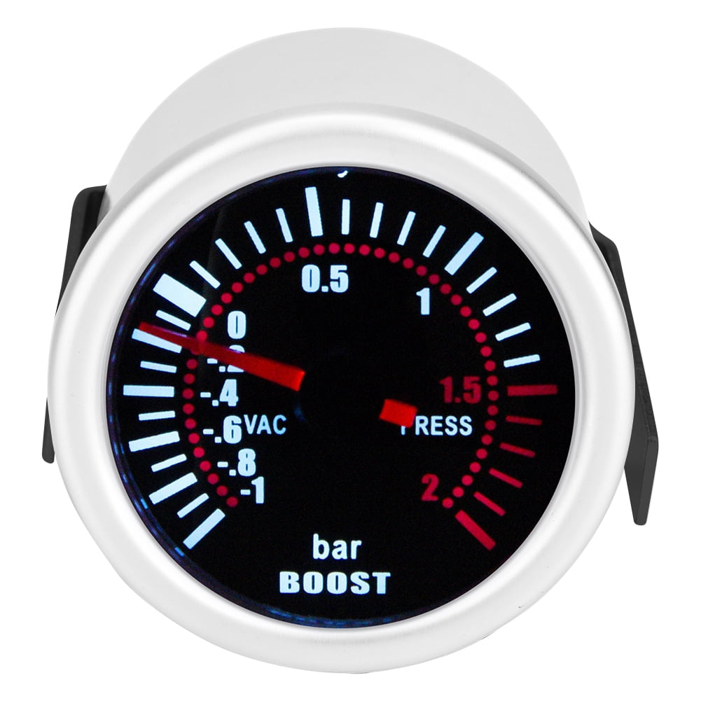 Tebru Boost Gauge Meter, LED Digital Turbo Boost Gauge,2 Car Universal