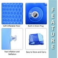thumbnail image 5 of Inflatable Kiddie Pool, 45" x 35" X 14" Blue Kids Swimming Pool Summer Water Fun, 5 of 5