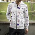 thumbnail image 3 of Sudadera con capucha y cremallera con estampado 3D de ancla náutica mediterránea para hombre, mujer y niño, 3 of 5
