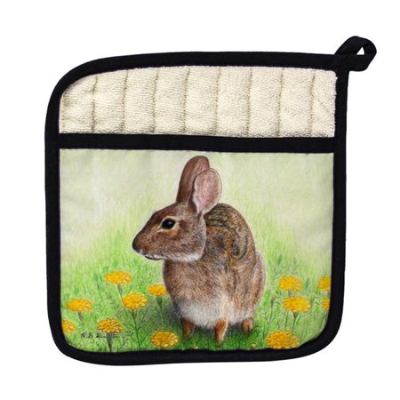 

Betsy Drake PT053L Rabbit Left Pot Holder