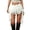 White, variant on Unir Women Multi-Layer Floral Lace Ruffle Mini Skirt Wide Elastic Waist Irregular Asymmetrical Side Drape Western Festival Casual Short Bottom 1PC XS-L Plus Size Friendly