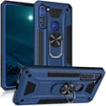 thumbnail image 1 of wonima11 for Moto Edge 5G Case, Heavy Duty Armor with 360 Rotating Ring Holder Kickstand Feature Shock Absorbing Full Body Protective Defender Rugged Case for Motorola Moto Edge 5G (2020) -Blue, 1 of 1