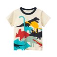 thumbnail image 2 of WOLLED Toddlers Baby Boys Cartoon Cotton T-Shirt Kids Short Sleeve Dinosaurs Tops Funny Crewneck Vintage Sketchy Tee Shirt Blouse for 1-9 Years, 2 of 8