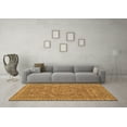 thumbnail image 3 of Ahgly Company Indoor Round Abstract Brown Modern Area Rugs, 3' Round, 3 of 4