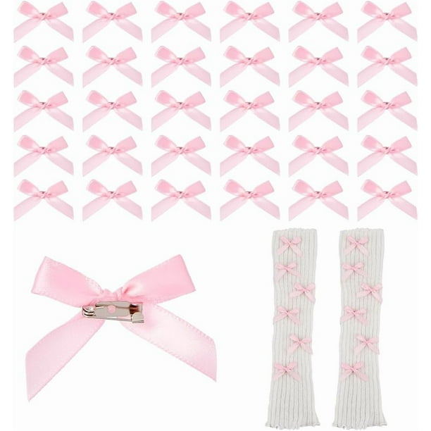 50 Imperdibles Mini con Lazo, Adornos Adorables para Calcetines, Broches con Lazo, Pins Decorativos para Zapatos, Camisas, Sombreros y Jeans