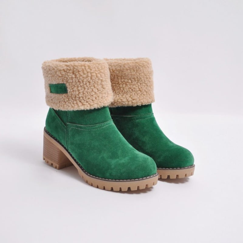 green snow boots