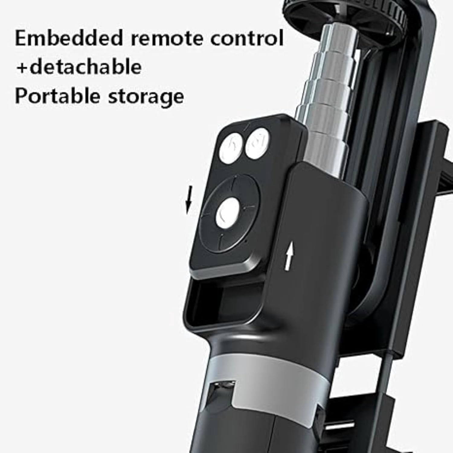 Bluetooth Selfie Stick Tripod 3 in 1 - Extendable Phone Stand with Wireless Remote & 360° Rotation, Portable Travel Tripod for iPhone, Android, Vlogging, Video Calls（black）