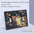 thumbnail image 4 of Switch Panel 4.48x6.37In Switch Plate Wall Panel Living Room Kitchen Bedroom Study Switch Panel Stylish Decoration Yellow Cute Cat, 4 of 8