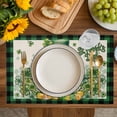 thumbnail image 4 of St Patricks Day Placemats Set of 12, Farmhouse Watercolor Dogs Green Shamrock Placemats for Dining Table, Place Mats for Kitchen Tabletop, Waterproof Wipeable Dining Table Mats Set, 4 of 9