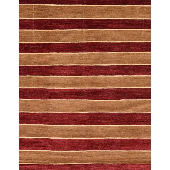 Ahgly Company Indoor Rectangle Abstract Orange Abstract Area Rugs, 6' x 9'