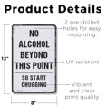 thumbnail image 2 of No Alcohol Beyond This Point 8 Inch x 12 Inch Novelty Plastic Sign Sip Stops Here Durable Weatherproof Perfect for Parks Event Entrances Campgrounds Fun Gift for Hosts Coaches Security, 2 of 6