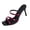 D-Wine, variant on GERsome Women's Stiletto Heels Sandals Square Open Toe Slip On Dress Shoes Work Wedding Party Pumps Black Size 7.5