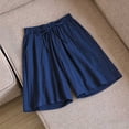 thumbnail image 5 of Sleep Shorts for Women Comfy Women’s Home Shorts Elastic Waist Drawstring Comfy Pajama Shorts Loose Casual Summer Boxer Shorts Loungewear Navy 3XL, 5 of 6
