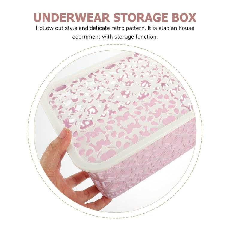 Patterned plastic on sale storage boxes