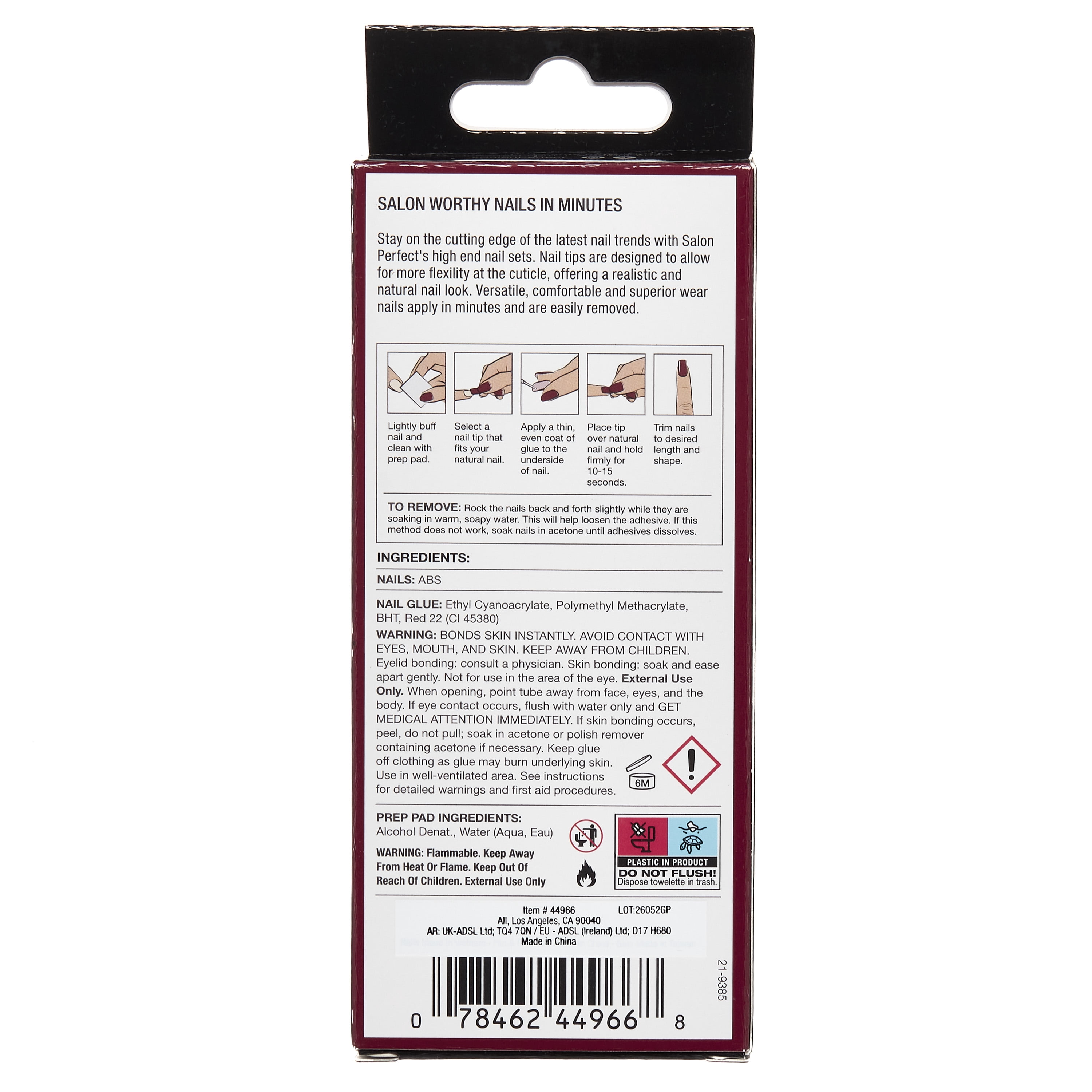 Salon Perfect Halloween Thrill Short Square Press-On Nails with Glue & File, Jack-O-Lantern, 30 Pieces