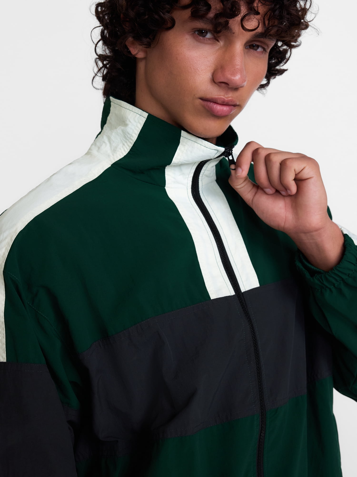 No Boundaries Windbreaker Jacket with Long Sleeves, Men's XS-4XLT