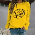 thumbnail image 5 of Long Sleeve Shirts For Women American Football Print Solid Color Round Neck Sweatshirt Womens Long Sleeve Tops, 5 of 5