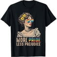 thumbnail image 1 of LGBT Equal Rights More Pride Less Prejudice Rainbow LGBTQ T-Shirt - Black - 2XL, 1 of 3