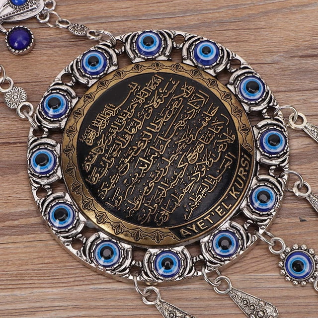 Colgante Contra El Mal De Ojo, Exquisito Y Duradero Diseño Islámico Azul Contra El Mal De Ojo Colgante Azul Contra El Mal De Ojo, Hermoso De Alta Para Amigos Y Familiares