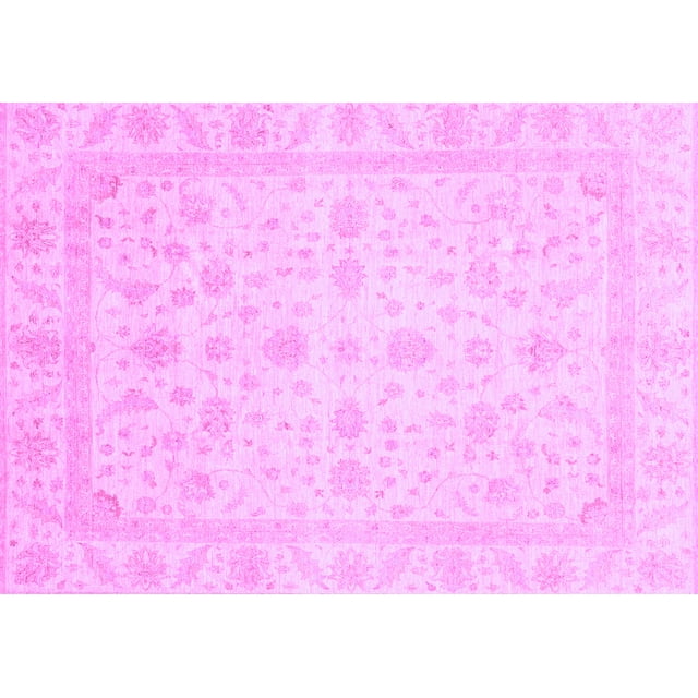 Ahgly Company Machine Washable Indoor Rectangle Oriental Purple