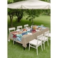 thumbnail image 3 of Outdoor Tablecloth with Umbrella Hole and Zipper, Blue Starfish Conch Rectangle Table Cloth 52x70 Inch Waterproof Tablecloth, Ocean Coral Summer Beach Coastal Picnic Table Cover for Patio Camping, 3 of 7