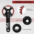 thumbnail image 4 of BUCKLOS Mountain Bike Square Taper Crankset, 170mm Crankset with 104 BCD Mountain Bike Narrow Wide Tooth Chainring 32/34/36/38/40/42T, Single Speed Round/Oval Chainring, fit Shimano, SRAM, FSA, 4 of 7