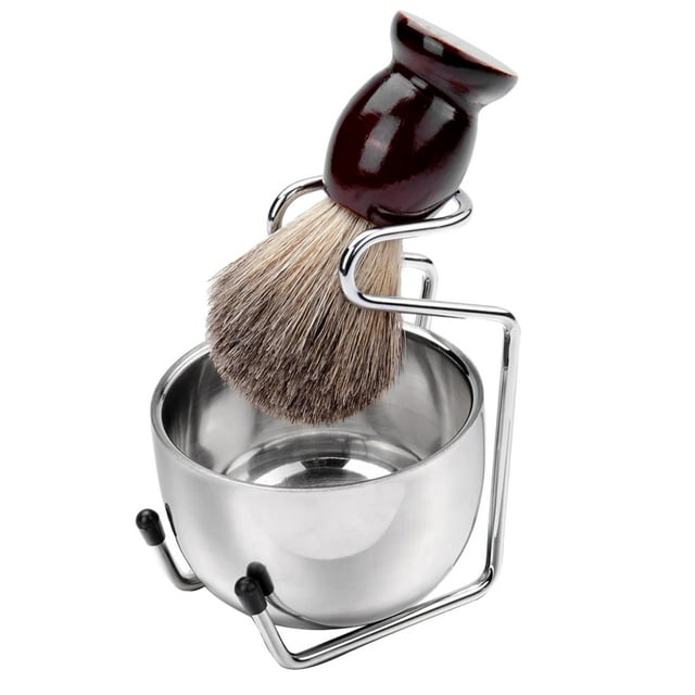 de Brochas de Afeitar para Hombres con Soporte para Brocha de Afeitar Y Taza para Cuenco de Jabón SM SunniMix Brocha de afeitar para hombre