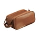 thumbnail image 2 of Bolsa de aseo para hombre y mujer, bolso de ducha, impermeable, portátil, multifuncional, de piel sintética, con divisores, organizador de bolsa de marrón, 2 of 9