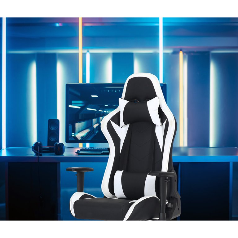 Hanover Commando Ergonomic Gaming Chair with Adjustable Gas Lift Seating  Lumbar and Neck Support