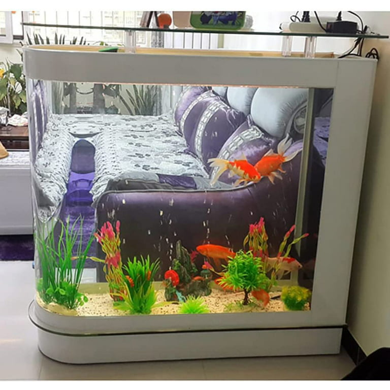 Aquarium Kit Upright Luxury Large Fish Tank Big Fishbowl Glsaa Bar for Patios Living Office Room and Kitchen 47.3*49.6*15.8in, Size: 120*126*40cm