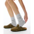 thumbnail image 5 of Miaocao Women's Slouch Crew Socks Scrunch Knit Cotton Calf Tube Socks 3 Pairs, 5 of 7