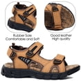 thumbnail image 3 of YOURDIARY Men's Outdoor Sandals Beach Sandals Open Toe Fisherman Sandal, 3 of 7