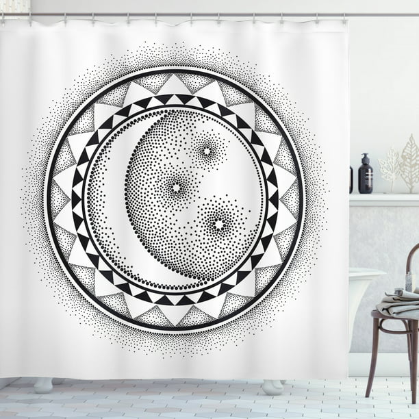 Half Moon Shower Curtain Simplistic, Half Round Shower Curtains