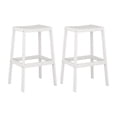 thumbnail image 3 of CorLiving Miramar Solid Wood Backless Bar-Height Outdoor Bar Stools, Brown (Set of 2), 3 of 8