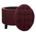 thumbnail image 3 of Safavieh Ottoman de Rangement en Touffeté de Chêne Amélia en Rouge, 3 of 5