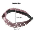 thumbnail image 2 of Unique Bargains 1 Pc Bling Twisted Faux Pearl Velvet Headband Headwear Hairband for Women 1.2 Inch Wide Pink, 2 of 7