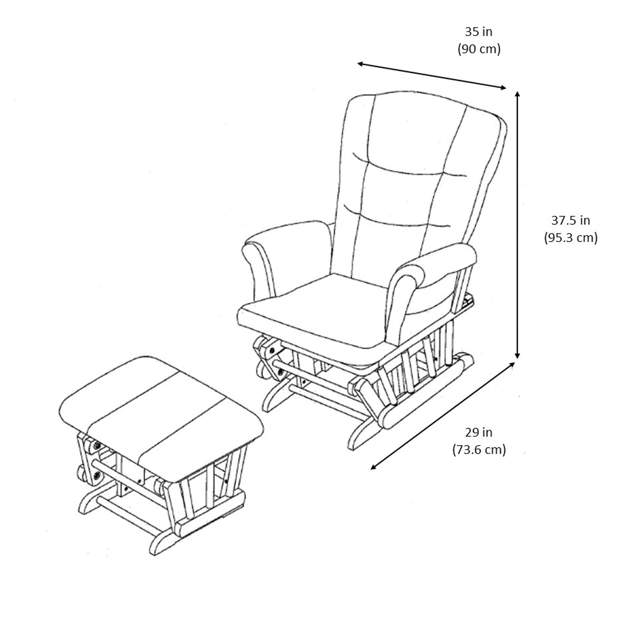storkcraft tuscany glider and ottoman