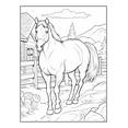 thumbnail image 4 of 50 Pages Horse Coloring Book Gift for Adults Kids Men Women Kids Boys Girls Teens Cute Horse Animal Coloring Activity Sheets for Farmers, 4 of 7