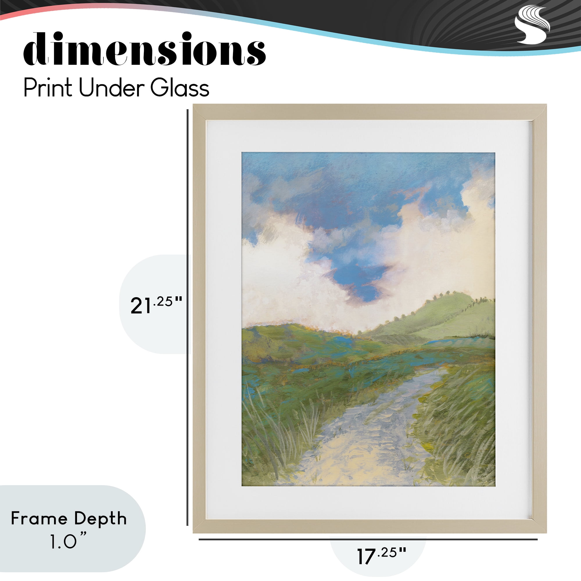 Stupell Industries Windy Path Impression Birch Framed Print Under Glass, design by Dan Meneely