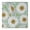 Light Blue Daisy, variant on Green Daisy Flower Pattern Square Fitted Tablecloth with Elastic Edge,Square Table Cover,Washable Elastic Table Cover for Home Kitchen Party Decor 34"x34"